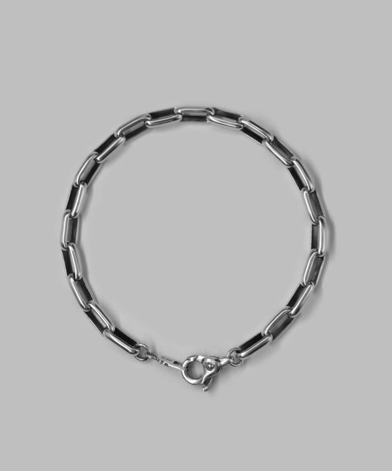 メンズシルバーアクセサリーブランドライオンハートのシンプルなチェーンブレスレット