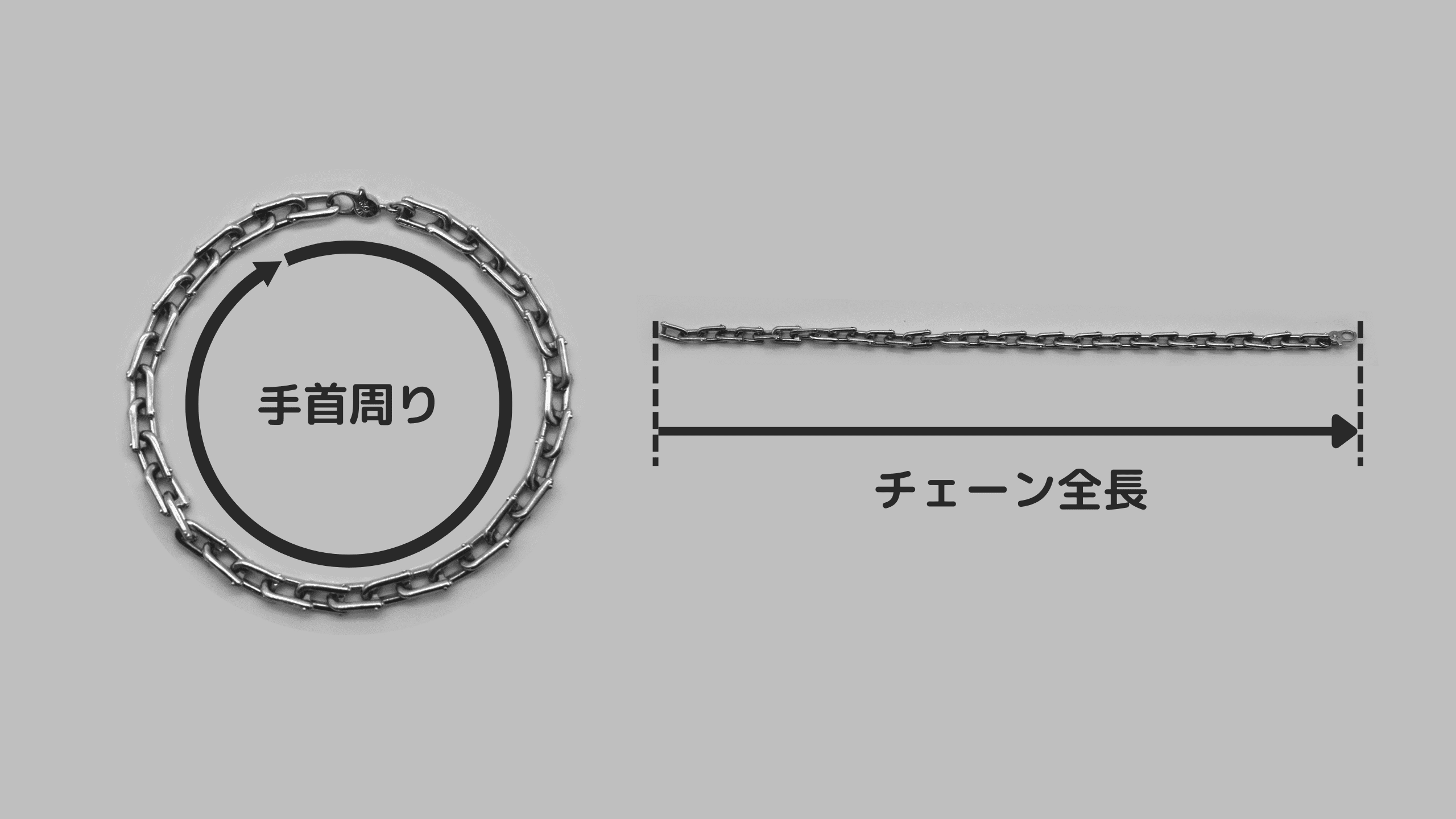 メンズシルバーアクセサリーブランドLION HEART(ライオンハート)のスタッフが解説する、一般的なブレスレットのサイズと、サイズ表記の意味
