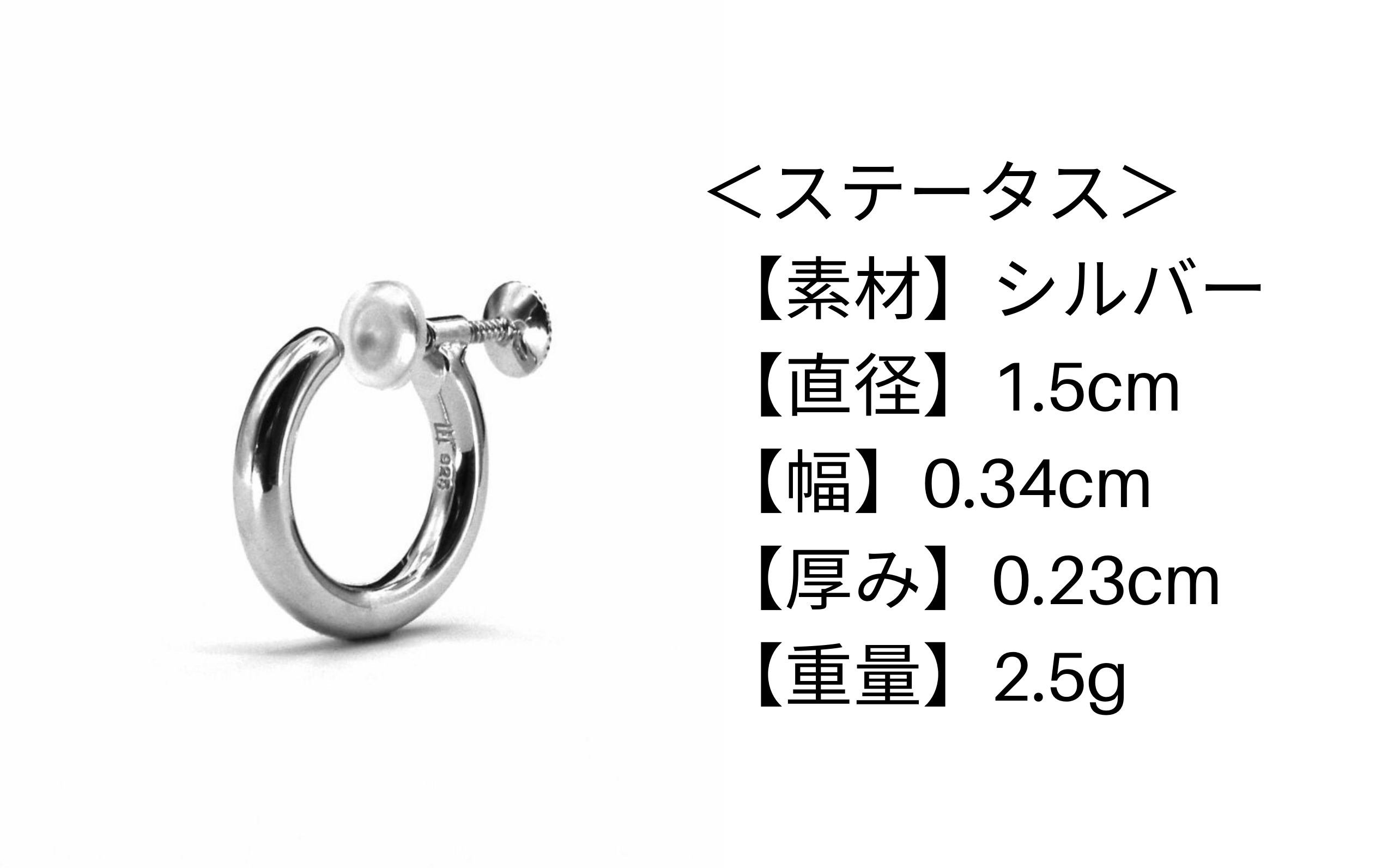 メンズシルバーアクセサリーブランドスタッフが解説するイヤリングの種類➀ネジタイプイヤリング