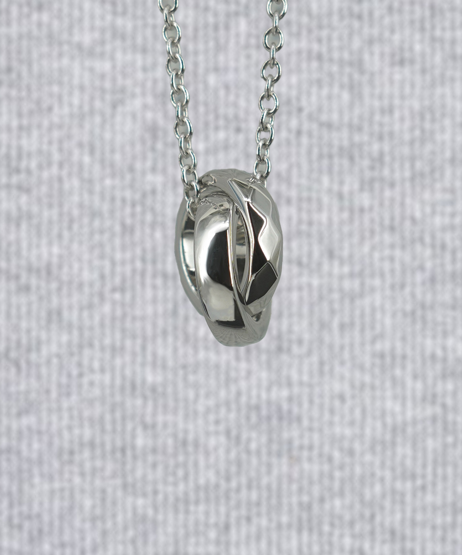 THE EDGE W Ring Necklace(silver)