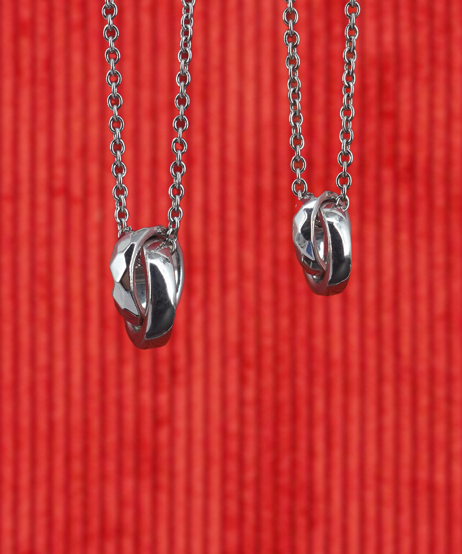 THE EDGE Pair Necklace(silver)