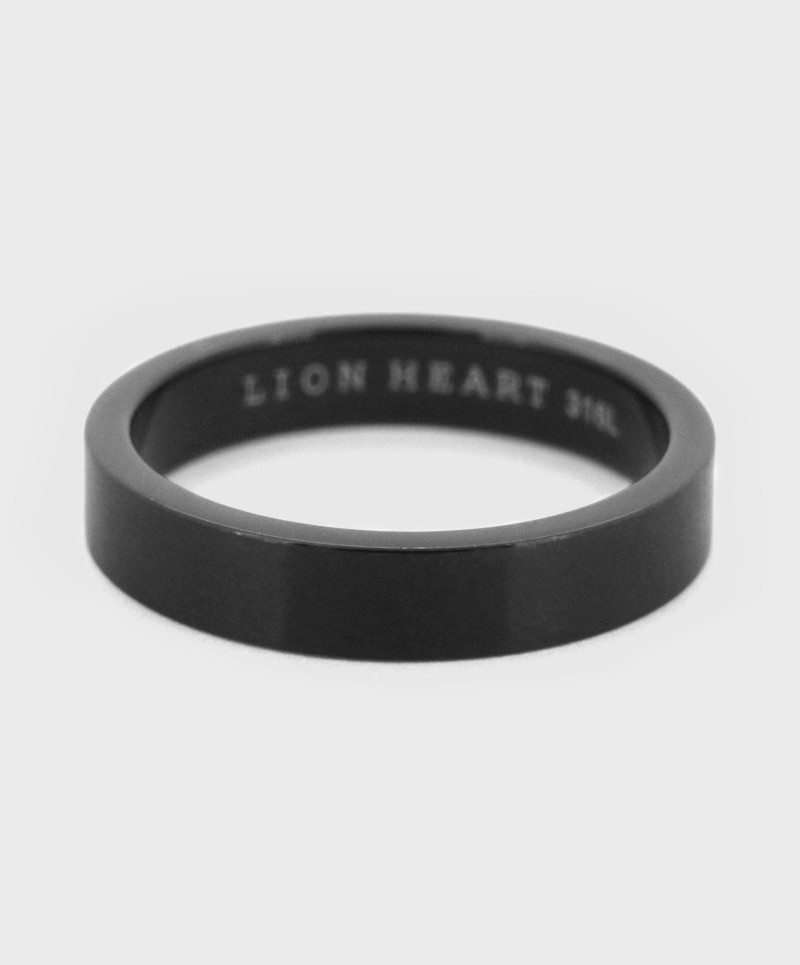 LION HEARTのブラックのメンズリング（指輪）