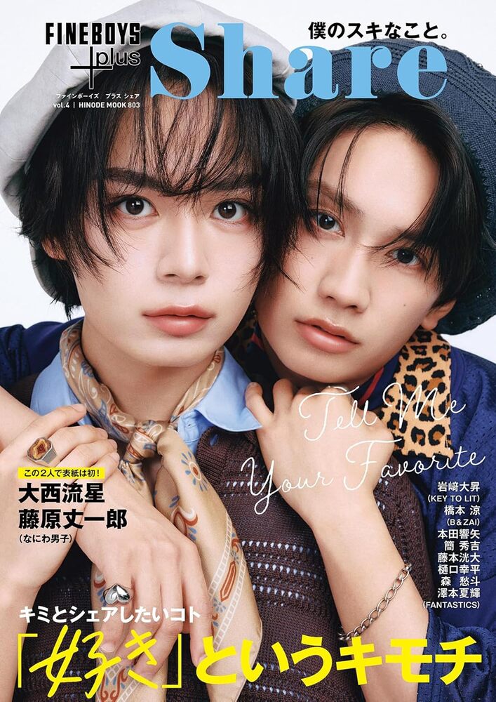 『FINEBOYS+plus Share(ファインボーイズプラス シェア)vol.4』俳優の藤本洸大さん、なにわ男子の大西流星さん着用LION HEART(ライオンハート)のネックレス、ブレスレット掲載情報